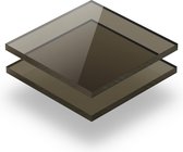 Polycarbonaat getint bruin transparant 4 mm - 80x60 cm