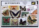 Vlinders – Luxe postzegel pakket (A6 formaat) : collectie van 50 verschillende postzegels van vlinders – kan als ansichtkaart in een A6 envelop - authentiek cadeau - kado - geschenk - kaart - Lepidoptera - insecten - tweevleugeligen - butterfly