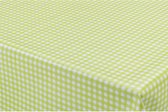 Tafelzeil/tafelkleed boeren ruit groen/wit 140 x 220 cm - Tuintafelkleed
