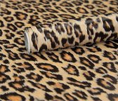 Film adhésif Décoration imprimé léopard marron 45 cm x 2 mètres autocollant - Film décoratif - Film pour meubles