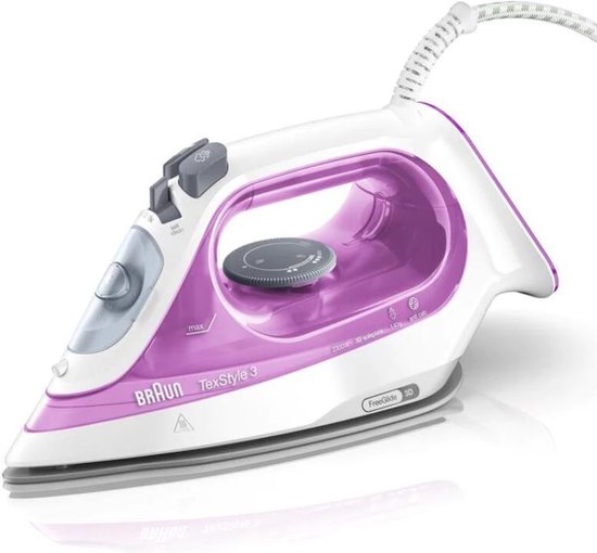 Braun Texstyle 3 SI3031PU - Stoomstrijkijzer - Snel opgewarmd - Precisiepunt - Paars