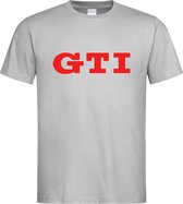 Grijs T shirt met Rood volkswagen "GTI logo" maat S