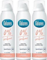 Odorex Deodorant spray 0% Multi Pack - 3 x 150 ml