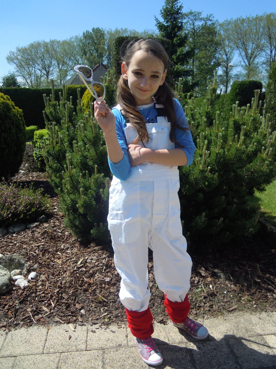 Party Tuinbroek Wit Kinderen Premium - Maat 128