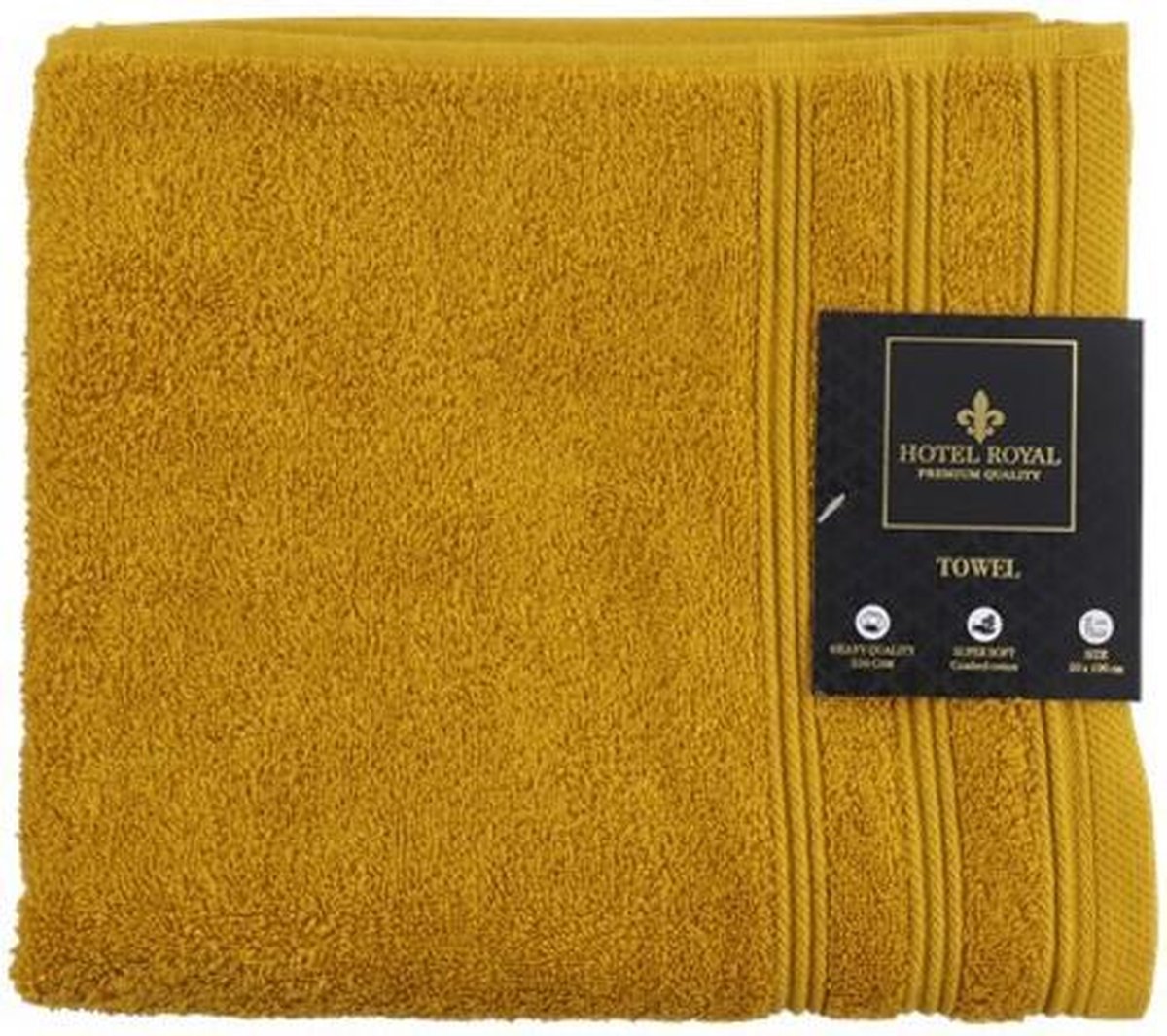 Hotel Royal Badhanddoek - 50 x 100 cm - Geel - 5 stuks - Superzacht gekamd katoen - Hotel Handdoek - Super Soft - Towels