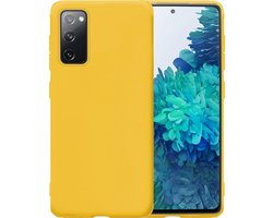 Hoesje - Geschikt voor Samsung Galaxy S20 FE - Sterk & Shockproof - Siliconen Case - Hoes Cover - Telefoonhoes - Geel