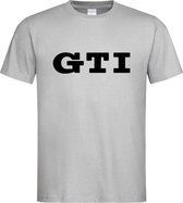 Grijs T shirt met Zwart volkswagen "GTI logo" maat XS