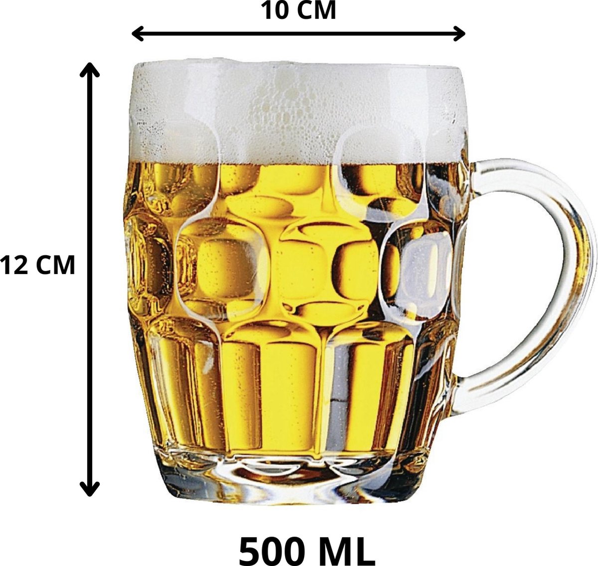 Verre à bière plastique RPET 36cl x 50 - Vaisselle jetable - Articles de  fête