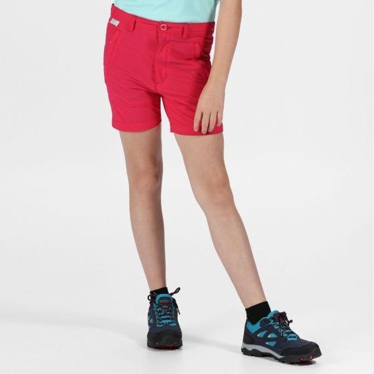 Regatta Junior Highton Waterafstotende Korte Wandelbroek Met Stretch Outdoorbroek Kinderen Roze