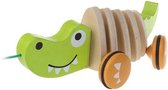 ZaciaToys Houten trek krokodil - Trek speelgoed