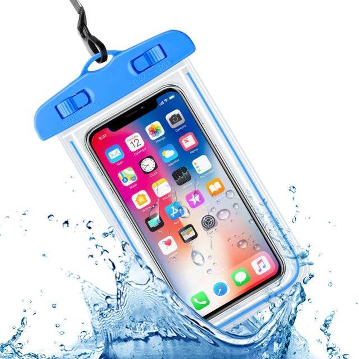 Waterdichte Telefoonhoesjes - Blauw - Geschikt voor alle smartphones tot 6.5 inch - Onderwater hoesje telefoon - Ook voor paspoort & betaalpassen - Waterdicht telefoonzakje - iPhone 13 hoesje
