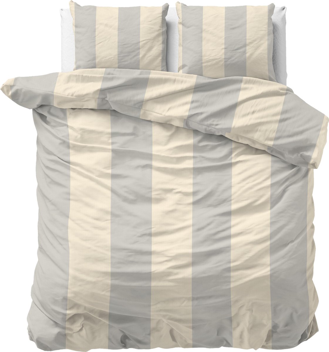 Sleeptime Martin Dekbedovertrek - 200x200/220 + 2 kussenslopen 60x70 - Licht Grijs - Tweepersoons