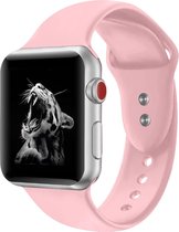 Shop4 - Bandje voor Apple Watch 7 41mm - Large Siliconen Roze