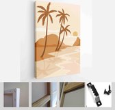 Abstract coloful landscape poster collection. Set of contemporary art beach print templates. Nature backgrounds for your social media - Modern Art Canvas - Vertical - 1912889200 -