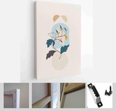 Abstract Botanical Organic Art Illustration. Set of soft color painting wall art for house decoration. Minimalistic canvas background design - Modern Art Canvas - Vertical - 1957430638 - 40-30 Vertical