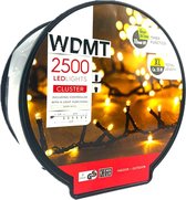 WDMT™ Cluster verlichting rol | 2.500 LED lampjes / Kerstverlichting voor binnen en buiten | 50 + 5 meter snoer | 8 lichtfuncties + timer