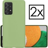 Samsung Galaxy A52s Hoesje 5G Back Cover Siliconen Case Hoes - Groen - 2x