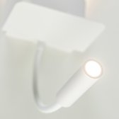 Straluma Rechthoekige wandlamp - bedlamp Wit inclusief LED en USB