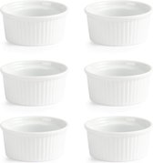 6x Plat à crème brulée / Ramequin - 9 cm - Olympia - passe au four, au congélateur et au lave-vaisselle