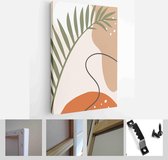 Set of backgrounds for social media platform, instagram stories, banner with abstract shapes, fruits, leaves, and woman shape - Modern Art Canvas - Vertical - 1643891797 - 80*60 Ve