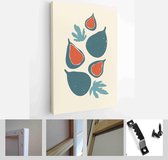 Abstract still life in pastel colors. Collection of contemporary art. Abstract paper cut elements, shapes for social media, posters - Modern Art Canvas - Vertical - 1725604585 - 40-30 Vertica