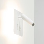 Straluma Witte wandlamp vierkant inclusief LED en spot