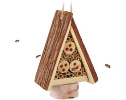 Klein insectenhotel nestkast voor wilde bijen en wespen - Tuinvulling bijenhotel HBD 225x16x85 cm - Natuurlijke habitat voor insecten