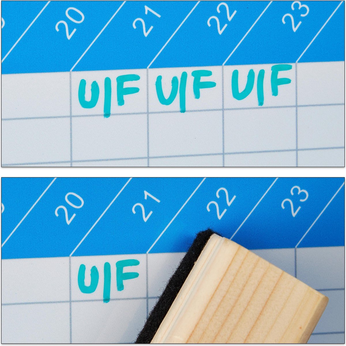whiteboard planner - 3-jaarplanner - magnetisch - pennenbakje - 60 x 90 cm - wit thumbnail 5