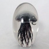 AL - Jellyfish - Glas - Zwart/Grijs - 13 cmH