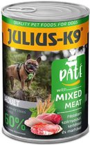 Julius-K9 - Hondenvoer - Blikvoer - Natvoer - Paté - Adult - Meatmix - 10 x 400g
