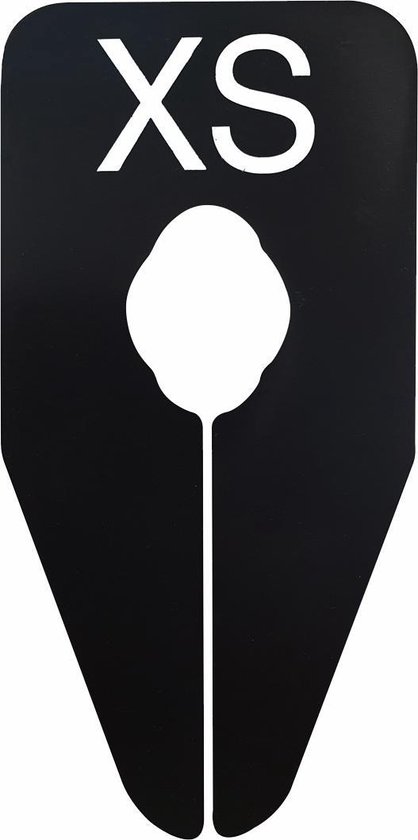 Maatschijf / Maatring / Maataanduider / Maataanduiding zwart/wit XS