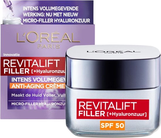 koel Psychologisch Ontrouw L'Oréal Paris Revitalift Filler Anti-Aging Dagcrème SPF50 - 50ml -  Gezichtsverzorging... | bol.com