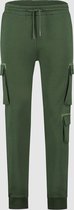 Purewhite -  Heren Tapered Fit   Broek  - Groen - Maat S