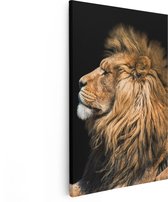 Artaza Canvas Schilderij Leeuw - 80x120 - Groot - Foto Op Canvas - Canvas Print