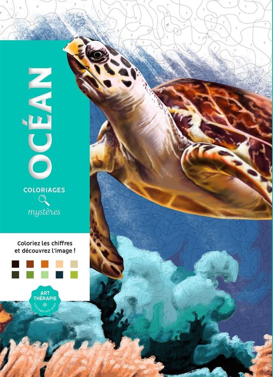 Coloriages mystères Océans - Coloring Book - Kleuren op nummer Kleurboek
