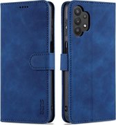 Voor Samsung Galaxy A32 5G AZNS Huid Voelen Kalf Textuur Horizontale Flip Lederen Case met Kaartsleuven & Houder & Portemonnee (Blauw)