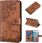 Sika Herten Embossing Patroon Horizontale Flip PU Lederen Case met Houder & Kaartsleuf & Portemonnee & Fotolijst Voor iPhone 6/6s (Bruin)