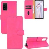 Voor Blackview A100 Effen Kleur Huid Gevoel Magnetische Gesp Horizontale Flip Kalf Textuur PU Lederen Case met Houder & Kaartsleuven & Portemonnee (Rose Red)