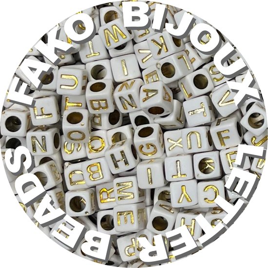 Fako Bijoux® - Lettre Perles - Perles carrées Lettre - Perles Alphabet -  Fabrication... | bol.com