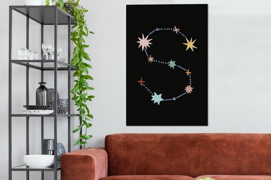 Tableau sur toile Alphabet - Enfants - Lettre - S - 90x140 cm - Décoration murale