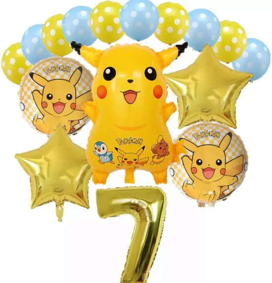Pokemon Pikachu Ballon16 Stks/set Verjaardagsfeestje Decoratie Set Cartoon Dier Pocket Elf Aluminium Folie Ballon Verjaardag Geschenken