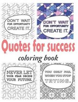 Quotes for success coloring book