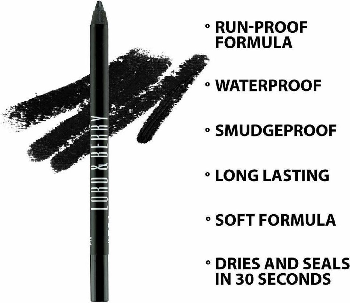Lord & Berry - Smudgeproof Waterproof Eye Pencil - 701 color black