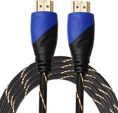 By Qubix HDMI kabel 3 meter - HDMI 1.4 versie - High Speed - HDMI 19 Pin Male naar HDMI 19 Pin Male Connector Cable - Nylon black line