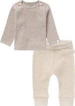 Noppies SET(2delig) Broekje NAURA OATMEAL en Shirt NATAL TAUPE - Maat 74