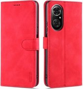 Voor Honor 50 SE AZNS Huid Voelen Kalf Textuur Horizontale Flip Lederen Case met Kaartsleuven & Houder & Portemonnee (Rood)