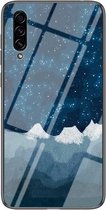 Voor Samsung Galaxy A50s / A30s Sterrenhemel Geschilderd Gehard Glas TPU Schokbestendig Beschermhoes (Star Chess Rob)