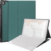 Voor Asus Chromebook Afneembare CM3000DVA-HT0019 TPU Horizontale Flip Leather Case met Pen Slot & Houder (Donkergroen)