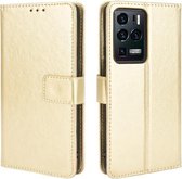 Voor ZTE Axon 30 Ultra 5G Crazy Horse Textuur Horizontale Flip Leather Case met Houder & Kaartsleuven & Lanyard (Goud)