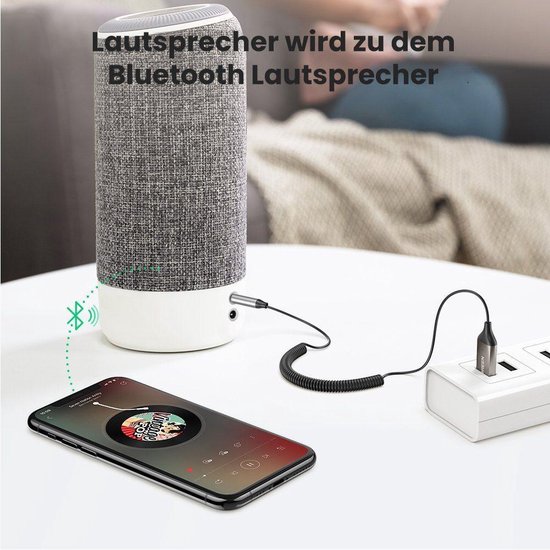 USB 2.0 naar 3.5mm jack bluetooth adapter - BT 5.0 - Ingebouwde microfoon van Baseus — afbeelding 3